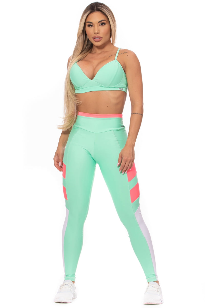 CONJUNTO TOP E LEGGING FITZONE GREEN