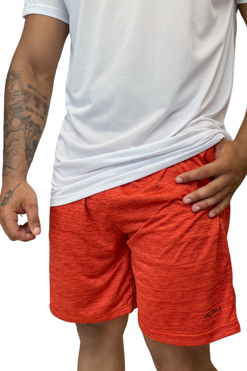 BERMUDA DRY FIT MESCLA VERMELHO